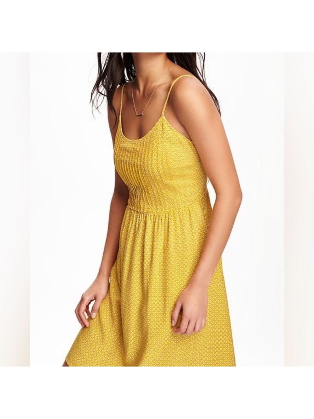 26. Old Navy Sundress in Cherry Yellow, Spaghetti Straps.